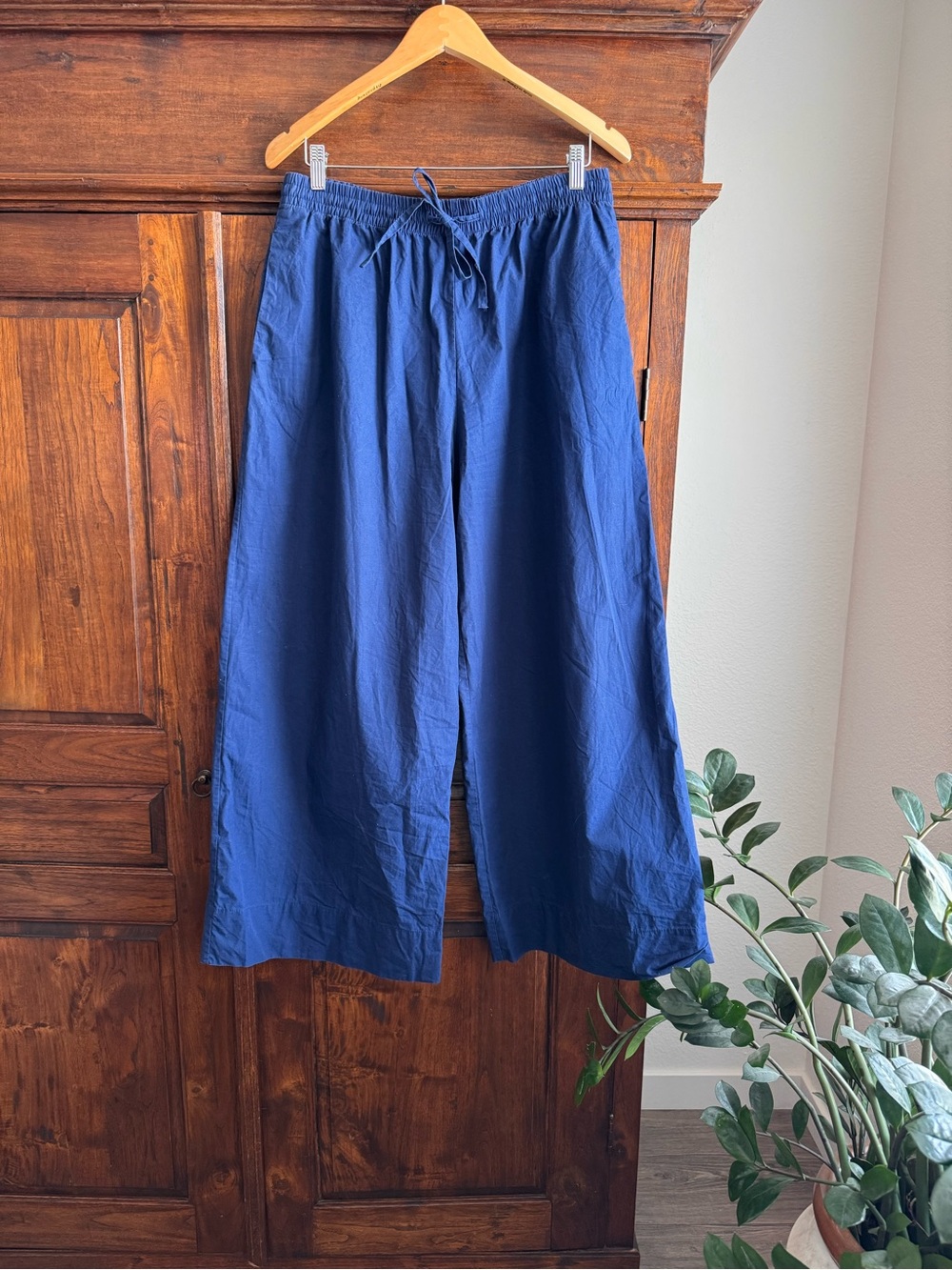 Zara Wide Leg Blue Pants